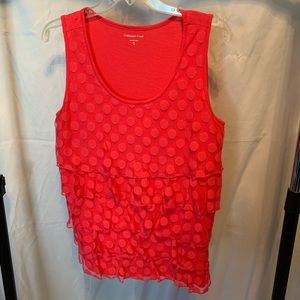 Coldwater Creek tank top with lace ruffles EUC size XL 16